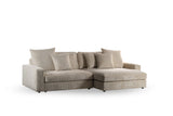 Sofa Kaia DH Interieur Beige Weiß Foto diagonale Vorderansicht