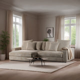 Sofa Kaia DH Interior Beige Ambientefoto schräge Vorderansicht