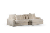 Sofa Nia DH Interieur Beige Weiß Foto diagonale Vorderansicht
