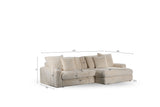 Sofa Nia DH Interior Beige White Foto Größenangabe