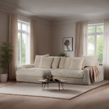 Sofa Nia DH Interior Beige Ambientefoto schräge Vorderansicht