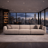 Banken - 5 - zitsbank Grande – Crème Bouclé – 345 cm – Bellagio - Dimehouse