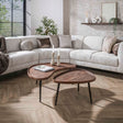 Couchtische - Couchtischset Kira Organic Akazienholz Braunes 2er-Set - Dimehouse