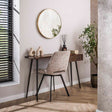 Schminktische - Schminktisch Elin Solid Acacia Drift Brown 120 cm - Dimehouse