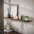 Wandregale - Wandregal Noa 120 cm Massiv Akazienholz Driftbraun - Dimehouse