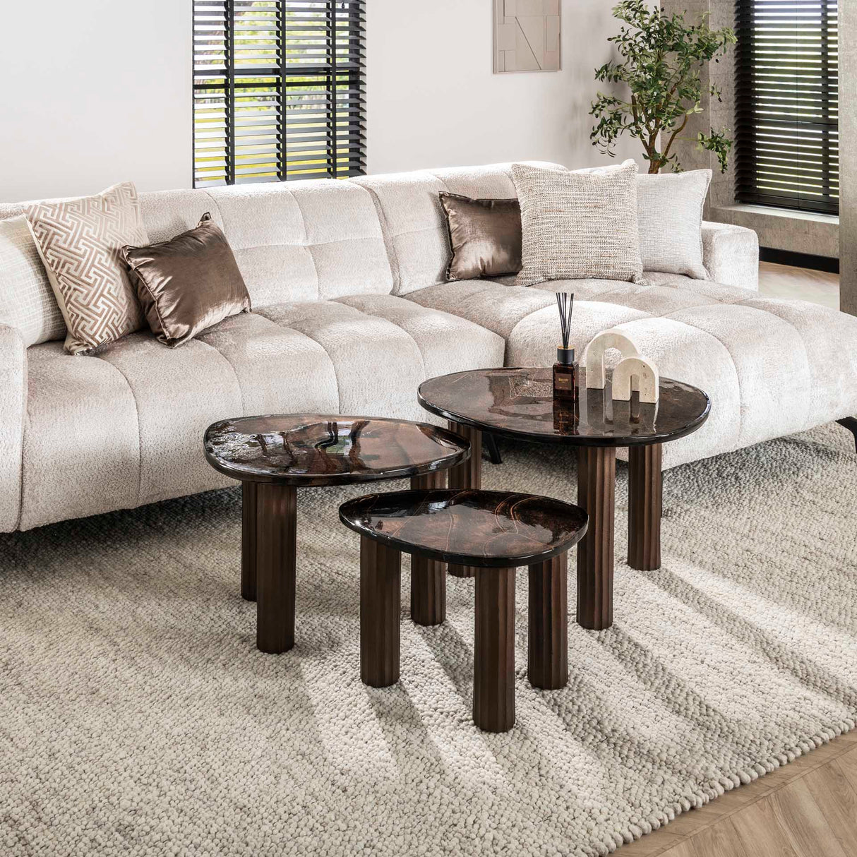 Couchtisch Liva S – Antikes Kupfer 