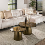 Couchtisch-Set Aurelia – Antik Gold – Set von 2 