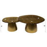 Couchtisch-Set Aurelia – Antik Gold – Set von 2 