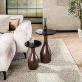 Beistelltisch Vesta Tropfenform - Antikes Kupfer - 30x30x45 cm 