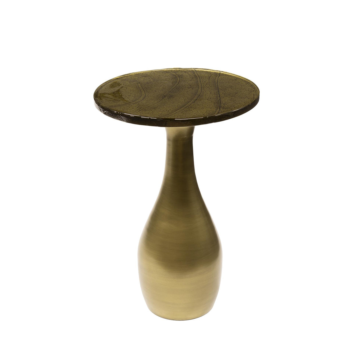 Beistelltisch Tropfen M - Antik Gold 40x60 cm 