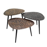 Marlo Salontafel set 3 Driehoekig koper patina