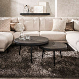 Venta Salontafel set Ferro metallic 74 cm (set van 2)