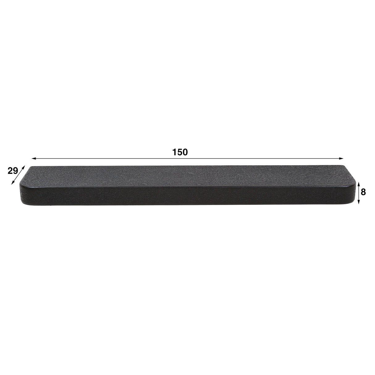 Wandplank 150 cm Metallic Grijs Aeris