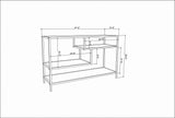 TV -Möbel Robbins Weißer Weiß -Anthrazit -Melamin 120x75x39 cm