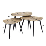 Arno Metal quadratisches Couchtisch-Set aus 3 antiken Gold 