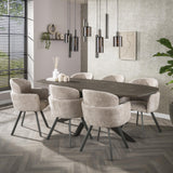 Eettafel Deens Ovaal Virello Brons Liquid Metal 215 cm