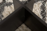 Couchtisch Schwarz Holz Melamin Glas Opal 105x65x30 cm 