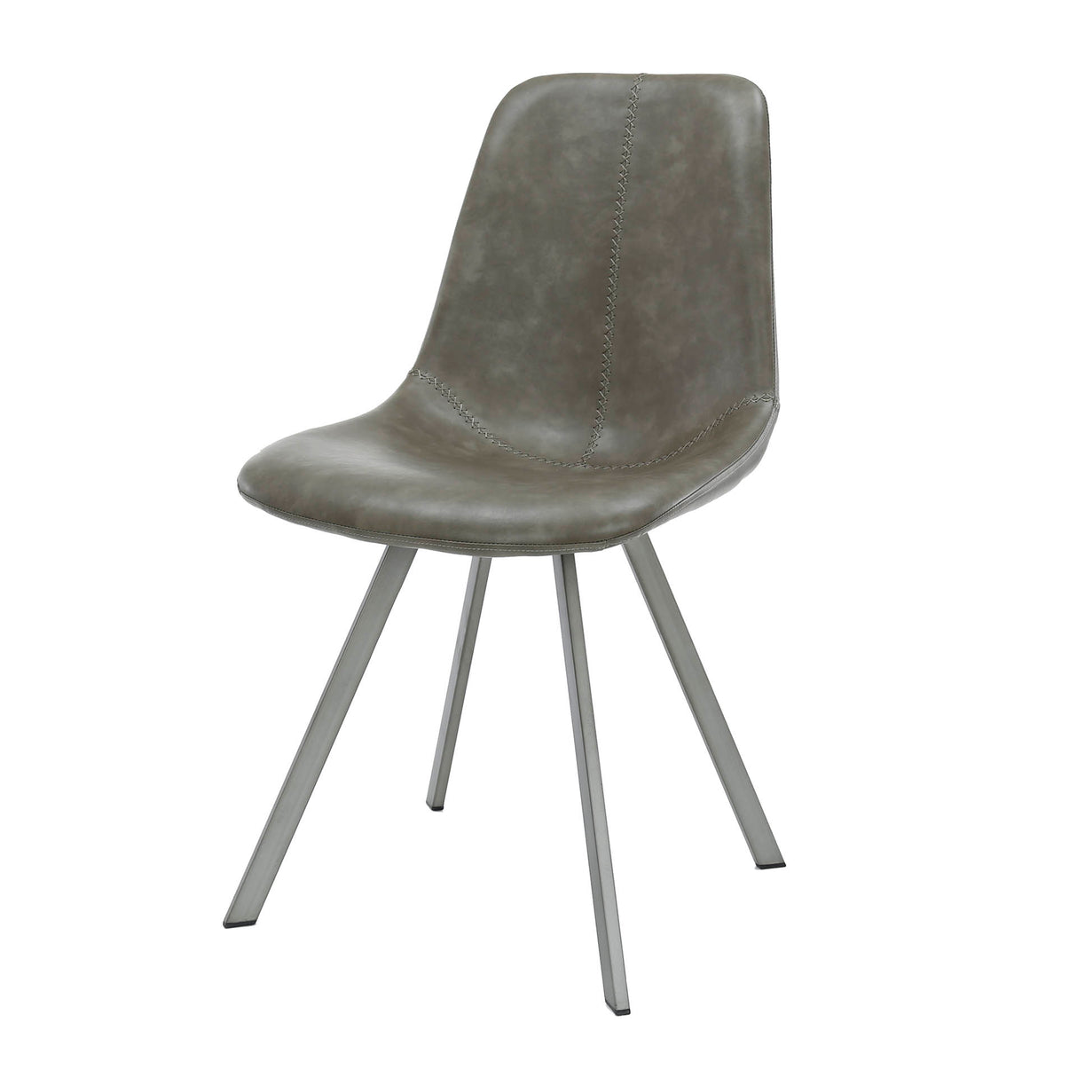 Set von 4 Esszimmerstühlen Siena Saddle PU taupe 