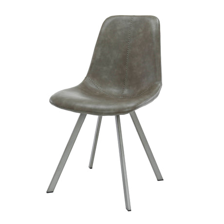Esszimmerstuhl Taupe Siena Saddle PU Kunstleder 