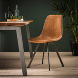 Eetkamerstoel Bruin Siena Saddle PU Kunstleer