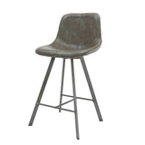 Set von 4 Barhockern Siena Saddle PU taupe 