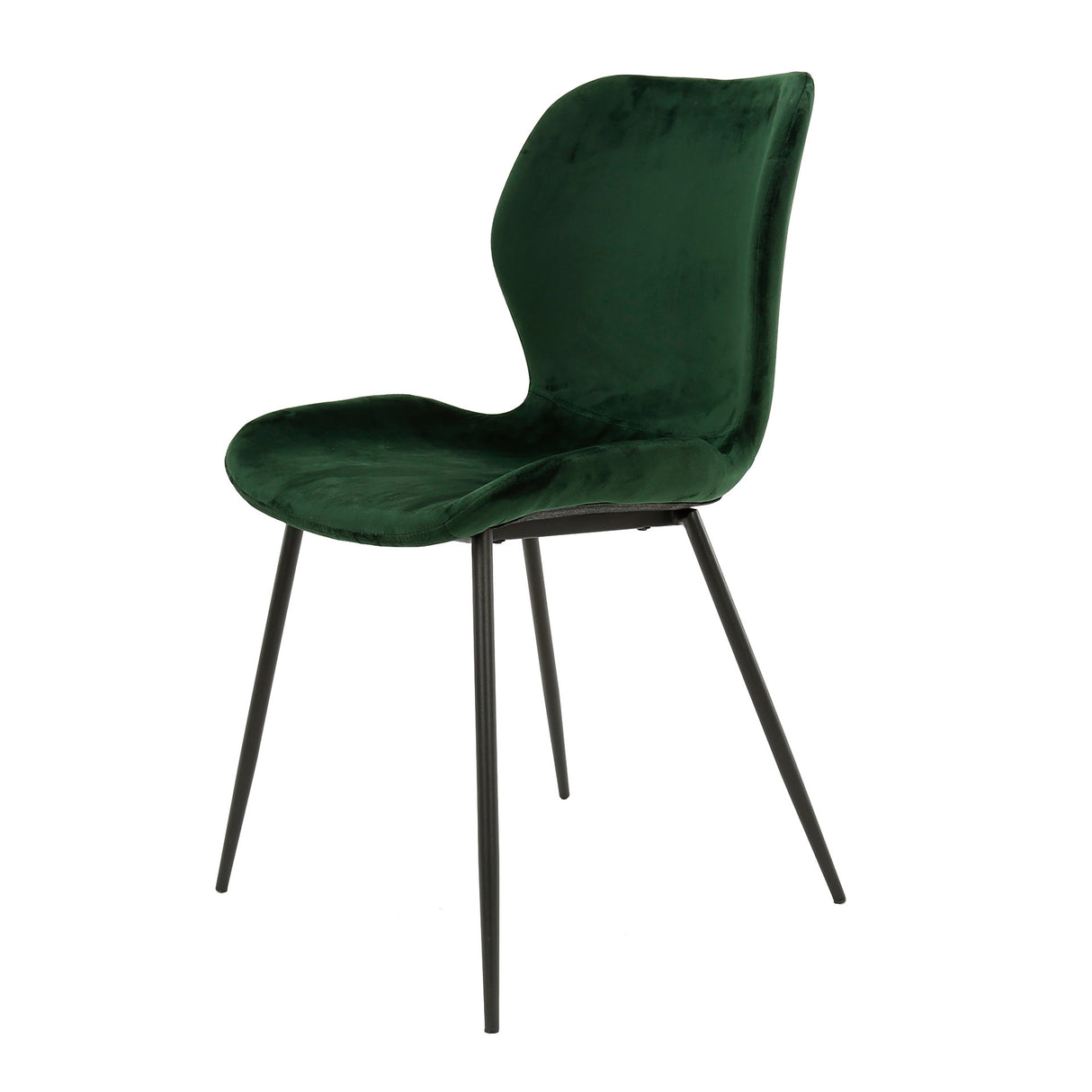 Set von 4 Esszimmerstühlen Argo Velours Grün 