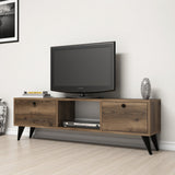 TV -Möbel Serenat Walnut Black Melamin 138x42.6x29.5 cm