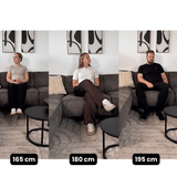 Industrielle Ecksofa Brisbane Eco-Leder Cognac - links 