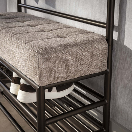 Bancroft Garderobebank Drift braun 100x39x183 cm 