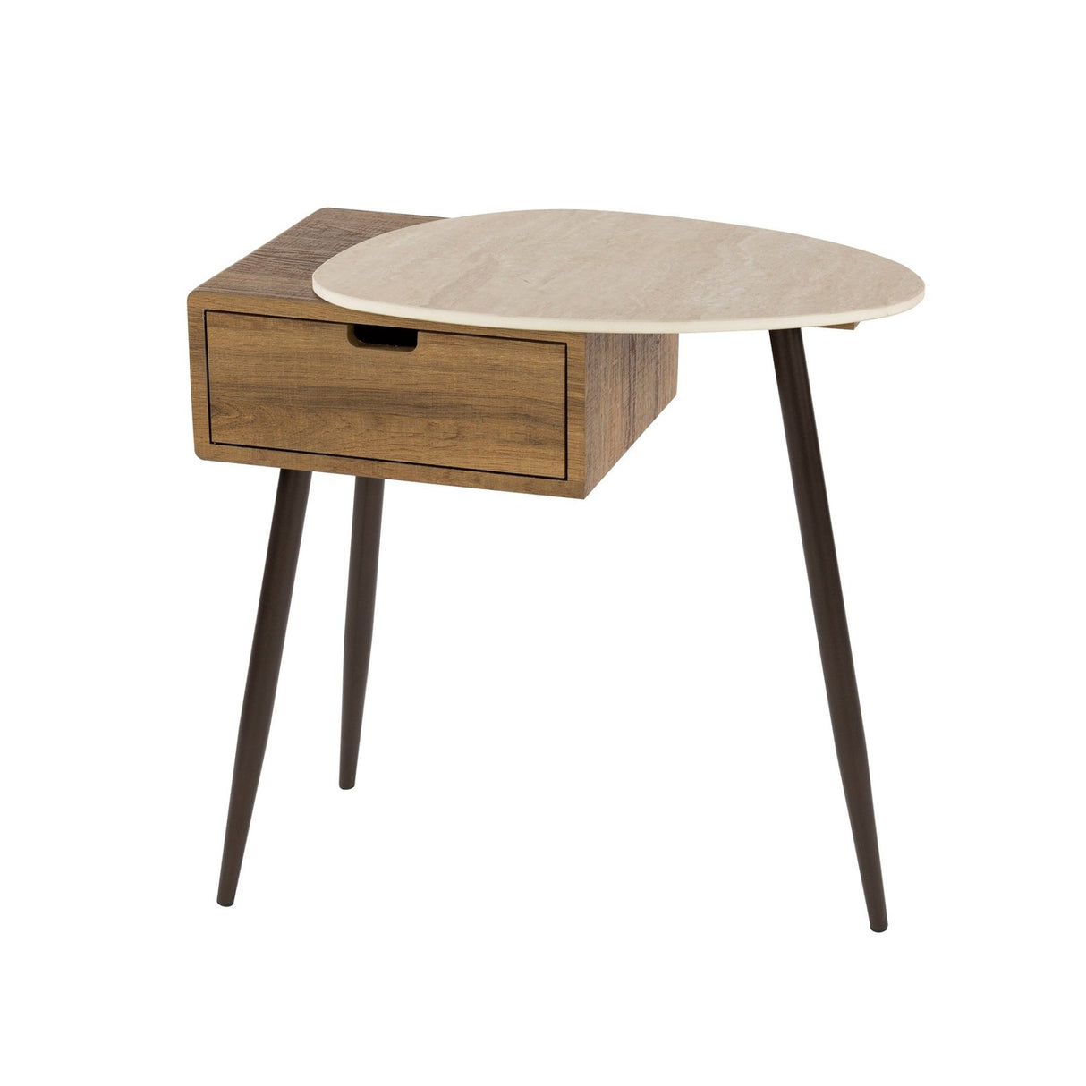 Borea Nachttisch Rechts 1 Schublade Keramik Travertin 