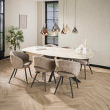 Set von 2 Esszimmerstühlen Cargo Stoff Sand 