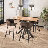 Set von 2 Barhockern Alba Tissee Cargo Braun 