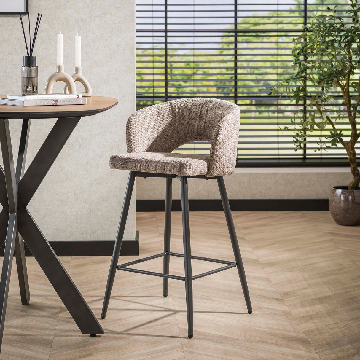 Set von 2 Barhockern Alba Tissee Cargo Sand 