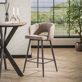 Set von 2 Barhockern Alba Tissee Cargo Sand 