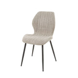 Set von 4 Esszimmerstühlen Luna Bouclé Sand 