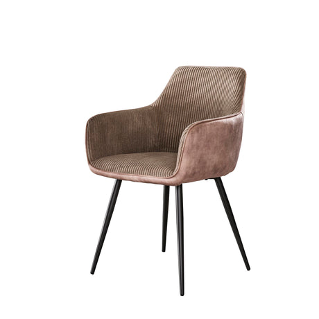 Esszimmerstuhl Rivo Rib Rock Sand Ribstoff Sitz 