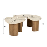 Couchtisch 2er Set Jimi Travertin Beige