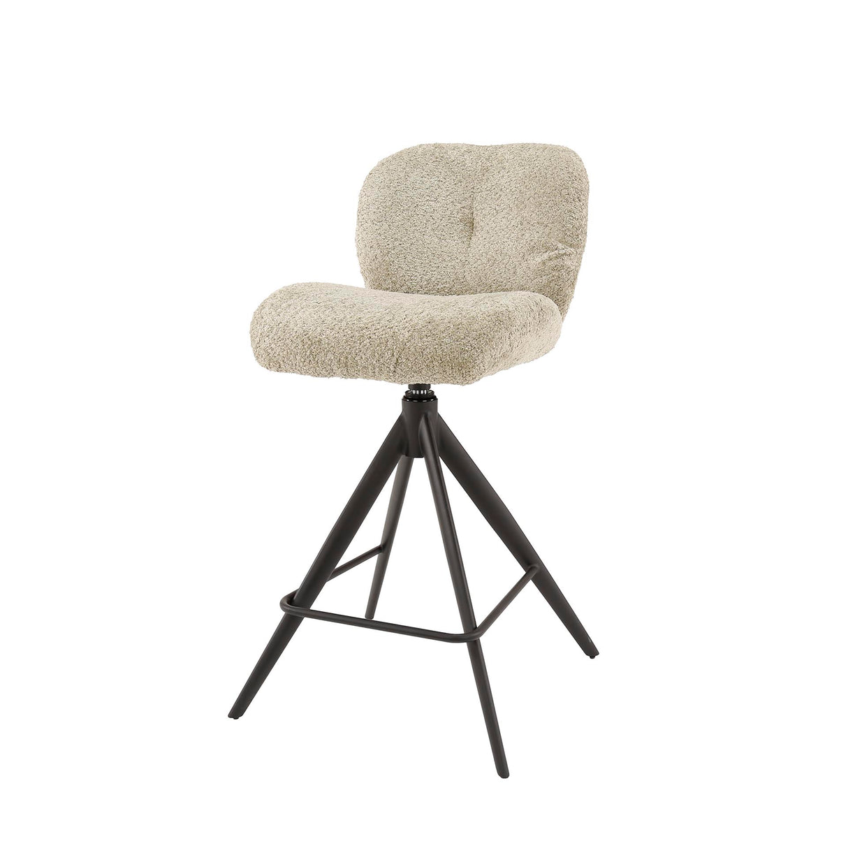 Barkruk Lirio Bouclé Zand Comfort Draaibaar