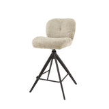 Barkruk Lirio Bouclé Zand Comfort Draaibaar