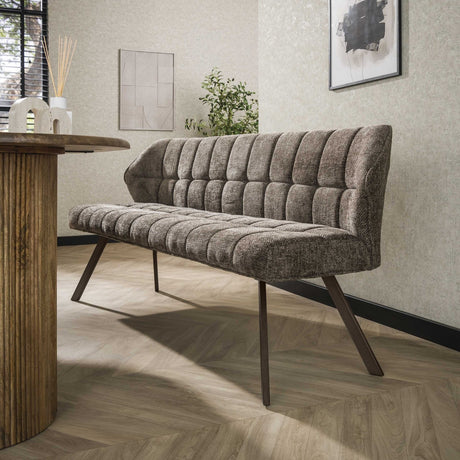 Esszimmerbank Gitter taupebrauner Chenille