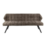 Esszimmerbank Lino Chenille Stoff Rich Taupe 180 cm Kariert 