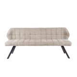 Esszimmerbank Lino Bouclé Stoff Sand 180 cm Kariert 