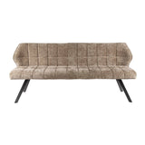 Esszimmerbank Lino Chenille Stoff Rich Champagne Kariert 