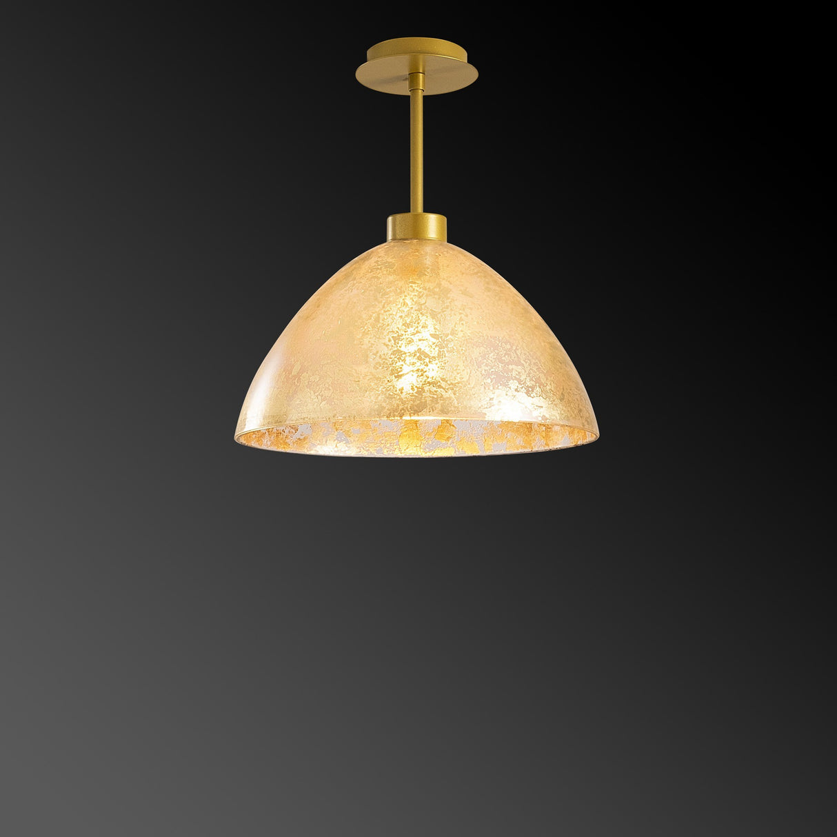 Hanglamp Goud Glas Crest