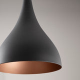 Hanglamp 1-lichts Zwart Drop Metaal Allure