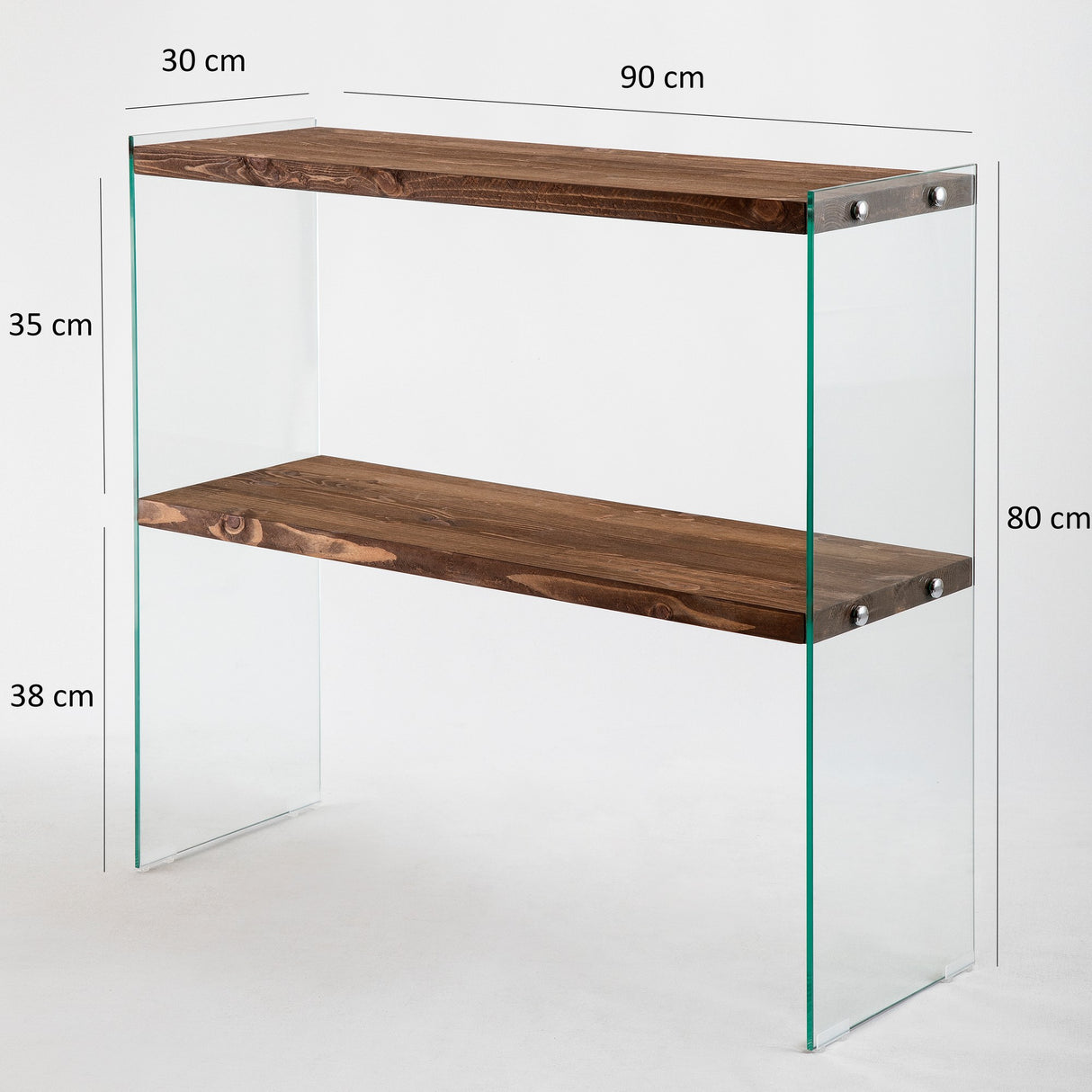 Schminktisch Venedik Walnut Dennenhout 90x80x30 cm