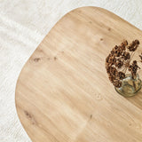 Couchtisch Rock in Saphir-Eiche-Optik oval. Melaminharzbeschichteter Holzverbundstoff