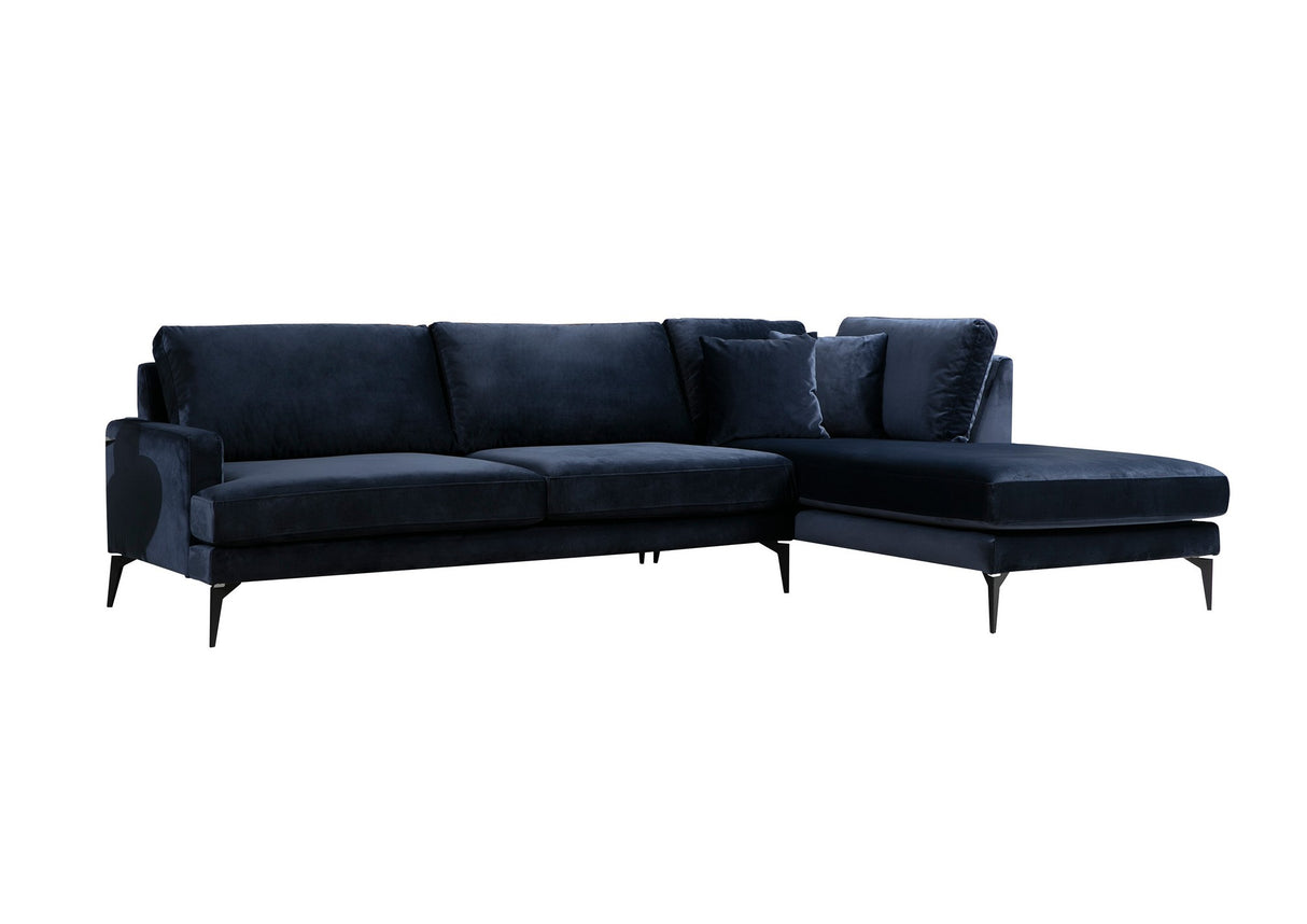 Ecksofa rechts Papira Marineblau