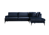 Ecksofa rechts Papira Marineblau