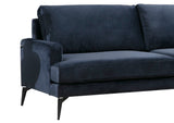 Ecksofa rechts Papira Marineblau